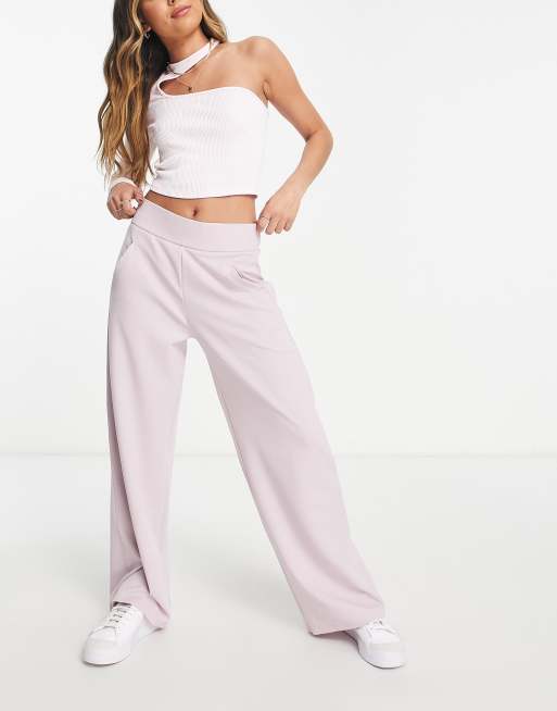 JDY - Pantaloni sartoriali a fondo ampio lilla