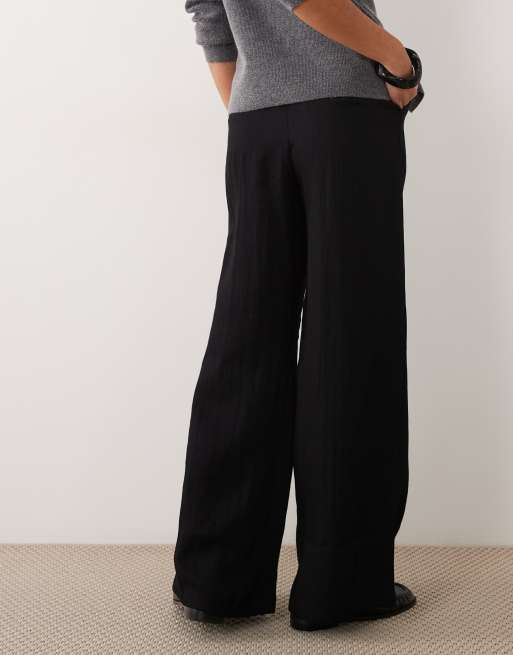 JDY pantaloni sartoriali a vita alta a gamba ampia neri, 2 di 5