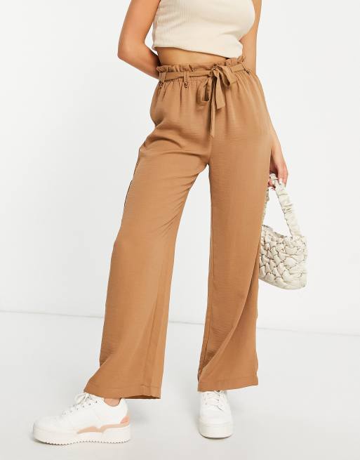 Paperbag Waist Wide Leg Pants