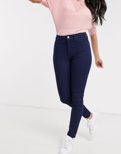 JDY Penny - Skinny jeans met hoge taille in donkerblauw
