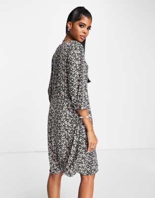 melody print mini shirt dress