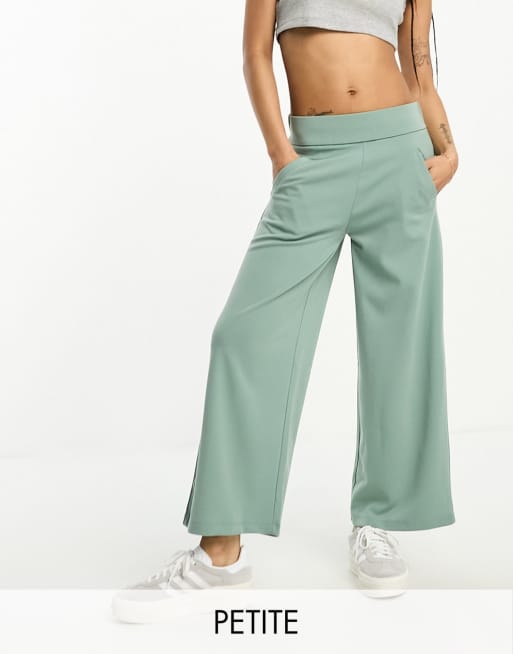 JDY Petite ankle length pants in sage green | ASOS