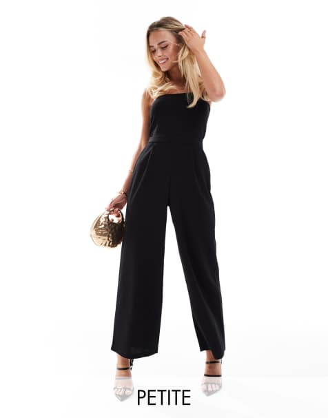 JDY Petite bandeau jumpsuit in black - view 1