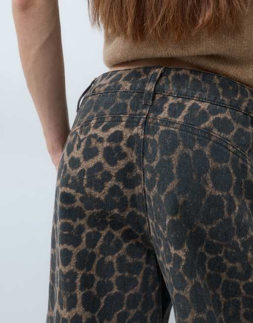 JDY Petite barrelbroek met hoge taille en dierenprint, 5 van 5