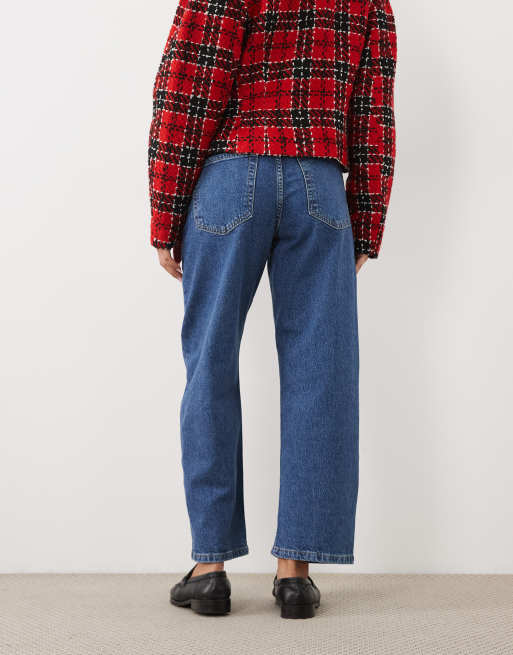 JDY Petite barreljeans met hoge taille in middenblauw, 5 van 5