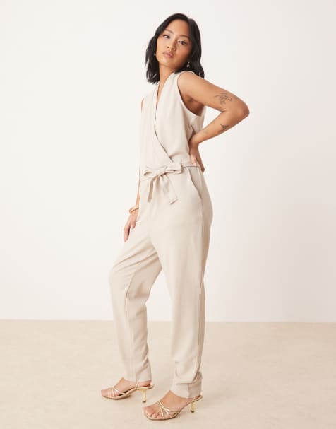 JDY Petite - Beige skræddersyet jumpsuit - view 1