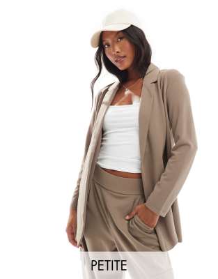 Jdy Petite Blazer In Brown - Part Of A Set