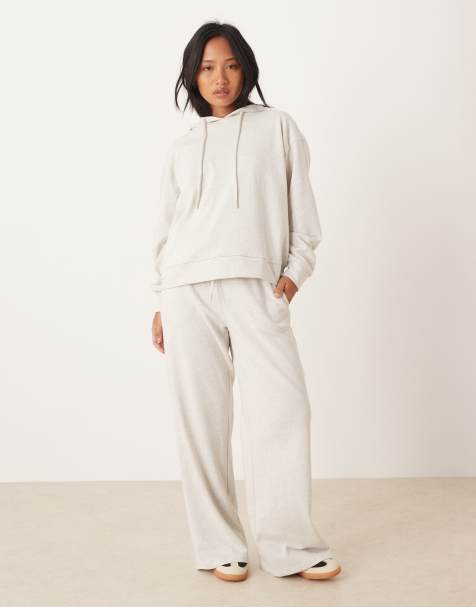 JDY Petite - Coordinato grigio chiaro con felpa con cappuccio e joggers - view 1