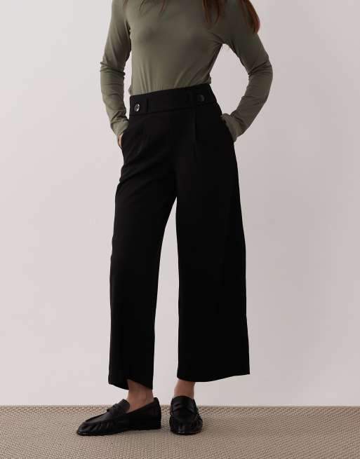 JDY Petite – Elegante Hose in Schwarz mit hohem Bund und weitem Bein, 3 von 5