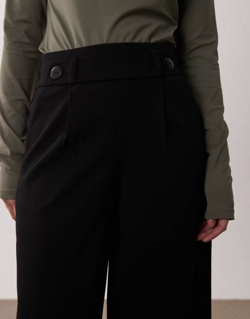 JDY Petite – Elegante Hose in Schwarz mit hohem Bund und weitem Bein, 5 von 5