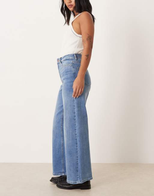 JDY Petite - Felina - Jean ample à taille haute - Bleu moyen denim, 4 de 5