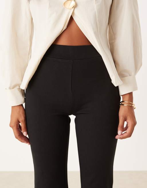 JDY Petite - Flare broek met hoge taille in zwart, 5 van 5
