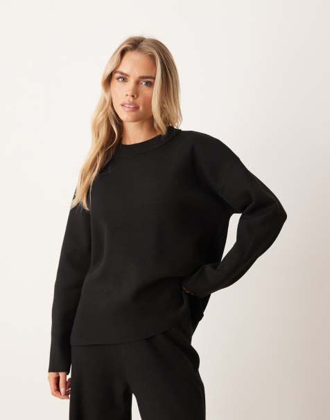 JDY Petite - Gebreide trui in zwart, deel van co-ord set - view 1