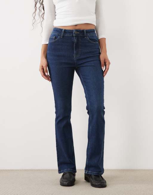 JDY Petite high waist bootcut jeans in dark blue, 2 of 5