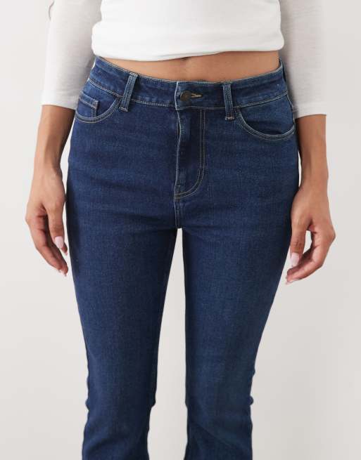 JDY Petite high waist bootcut jeans in dark blue, 3 of 5
