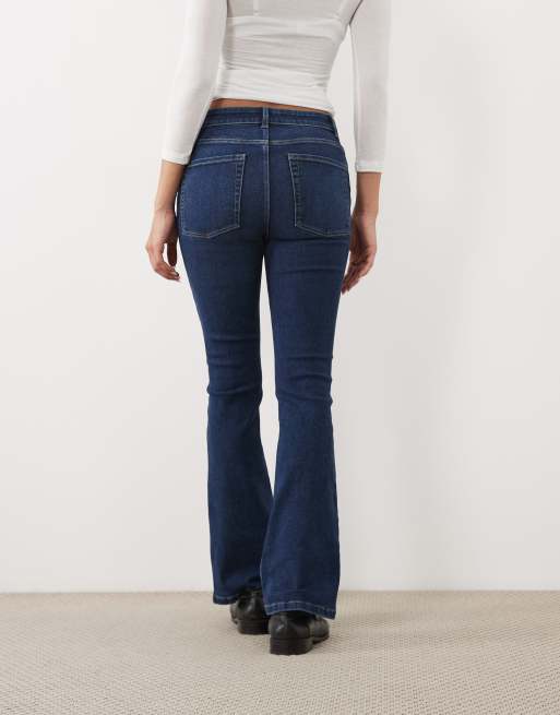 JDY Petite high waist bootcut jeans in dark blue, 4 of 5