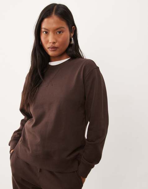 JDY Petite jersey-set sweatshirt i chokladbrun - view 1