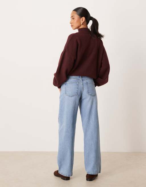 JDY Petite - Katie - Lyseblå lavtaljede jeans med lige ben , 2 af 5
