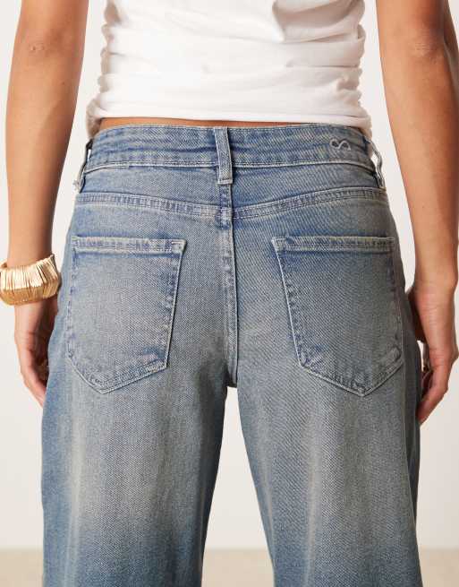 JDY Petite – Katie – Niebieskie jeansy o prostym kroju, 4 z 5