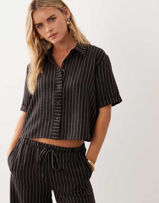 JDY Petite – Set mit Hose mit weitem Bein und leichtem, kastigem Hemd, 3 von 3