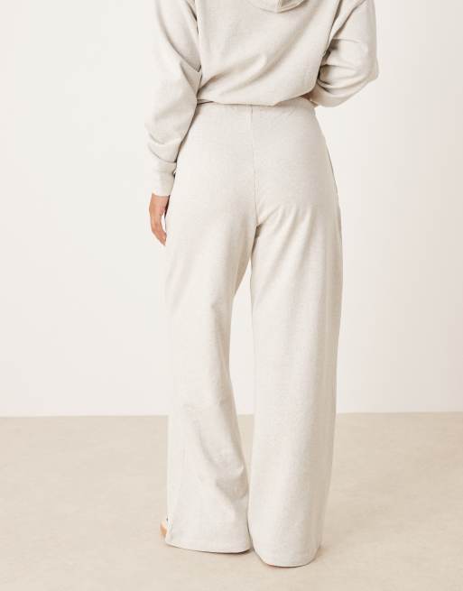 JDY Petite – Ljusgrå joggers i sweatshirtmaterial med vida ben, del av set, 2 av 5