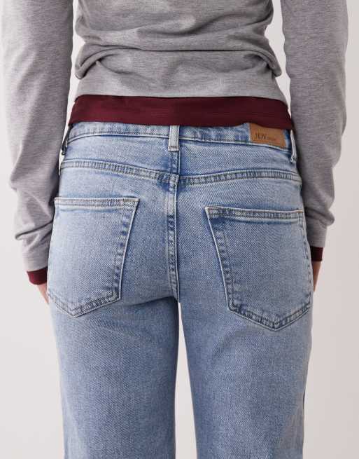 JDY Petite - Lullu - Lyseblå højtaljede jeans med lige ben, 4 af 5