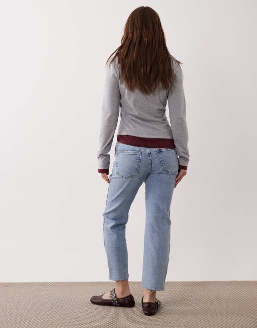 JDY Petite – Lullu – Straight-Leg-Jeans in Hellblau mit hohem Bund, 3 von 5