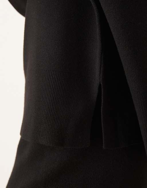 JDY Petite - Maglione lavorato nero in coordinato, 3 di 4
