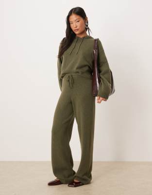 Pantalon d'ensemble en maille - Kaki-Vert M