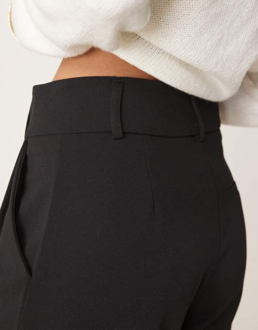 JDY Petite - Pantaloni a fondo ampio sartoriali neri , 4 di 5