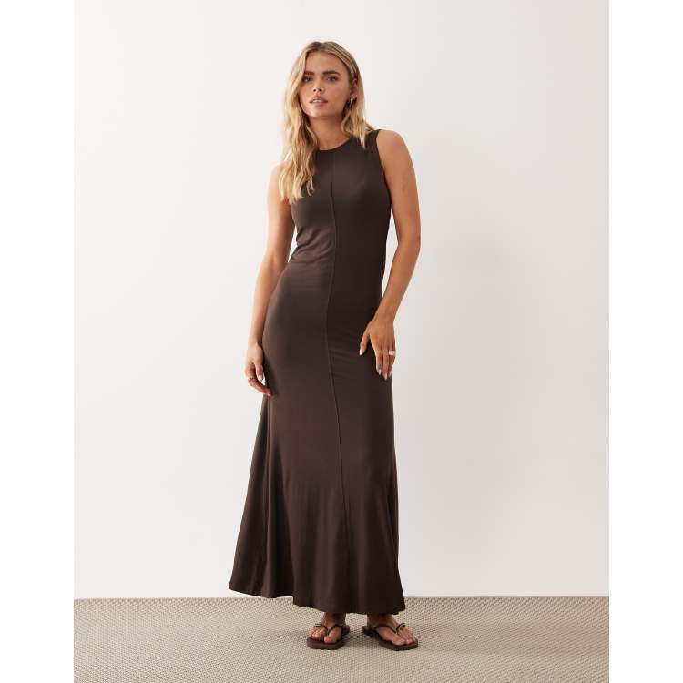brown shuhu maxi dress sleeveless Beige Brown Marble Long Sleeve Cut Out Detail Bodycon Dress  La Boutique  Dacula