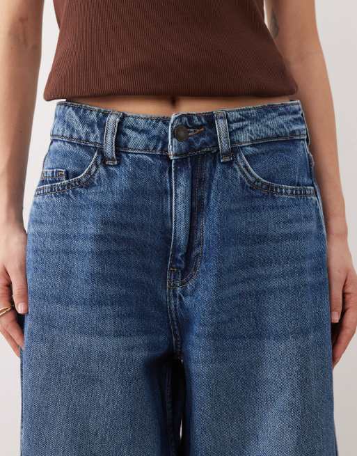 JDY Petite – Susie – Barrel-Jeans in Mittelblau mit mittelhohem Bund, 5 von 5