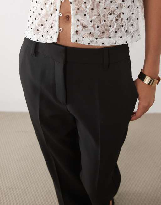 JDY Petite tailored bootcut pants in black, 4 of 5