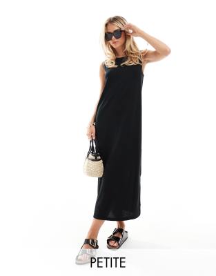 JDY Petite JDY Petite tank midi dress in black