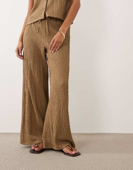 JDY Petite textured tailored pants in brown - part of a set, 2 of 5