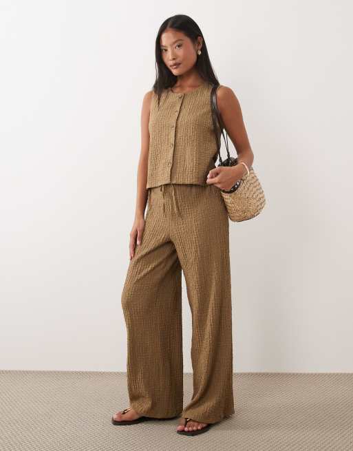 JDY Petite textured waistcoat & tailored pants, 3 of 3