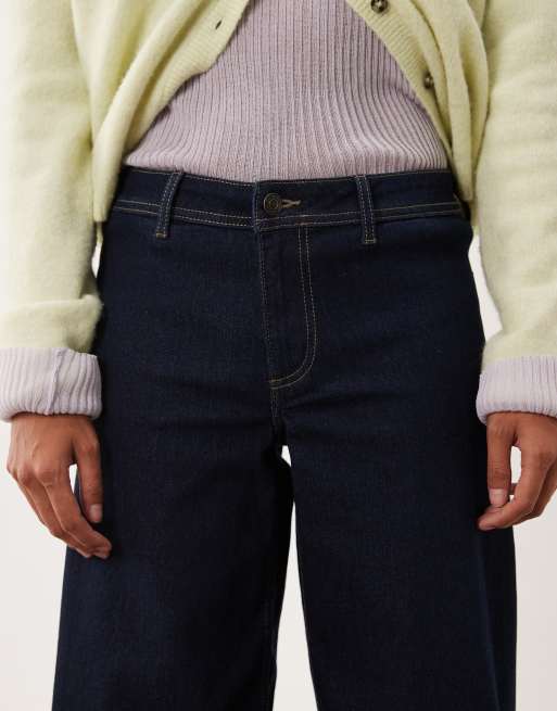 JDY Petite Vanessa wide leg jeans in dark blue, 5 of 5