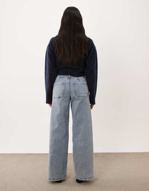 JDY Petite Vanessa wide leg jeans in light blue, 2 of 5