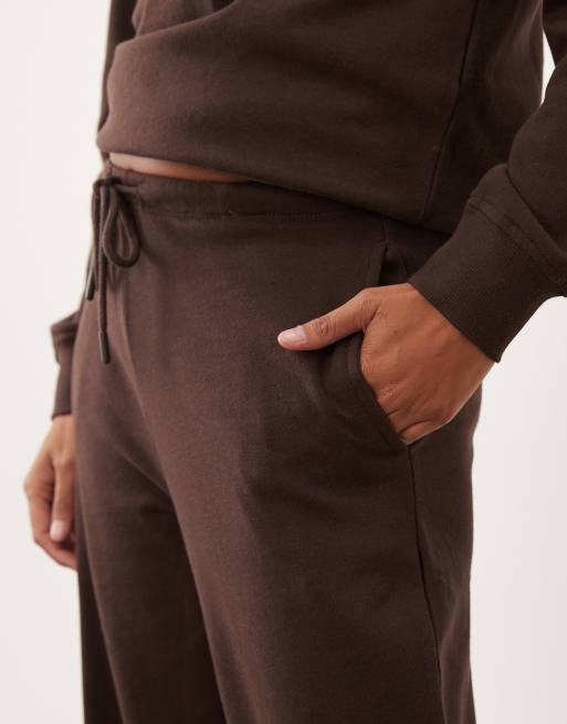 JDY Petite weite Sweat-Jogger als Kombiteil in Schokobraun, 3 von 5