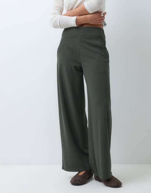 JDY Petite wide leg tailored pants in peat, 5 of 5