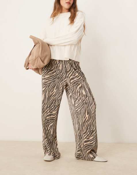JDY - Plisserede bukser med zebraprint - view 1