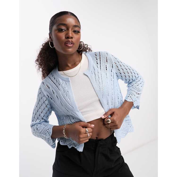 Ladies 2025 pointelle cardigan