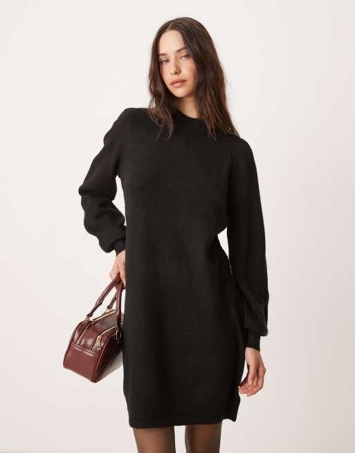 Asos black jumper dress online