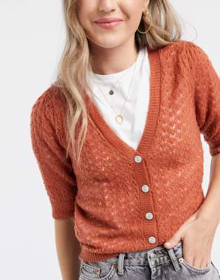 red short cardigan