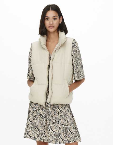 JDY Puffer gilet in moonbeam - view 1