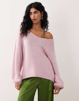 JDY - Pull souple et oversize - Rose clair