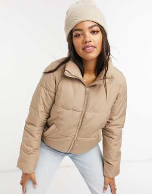 tan padded coat