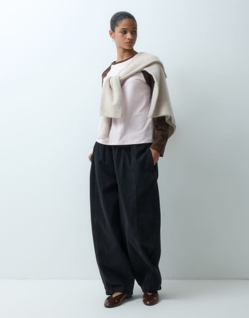 JDY raglan long sleeve top in brown & pink, 2 of 8