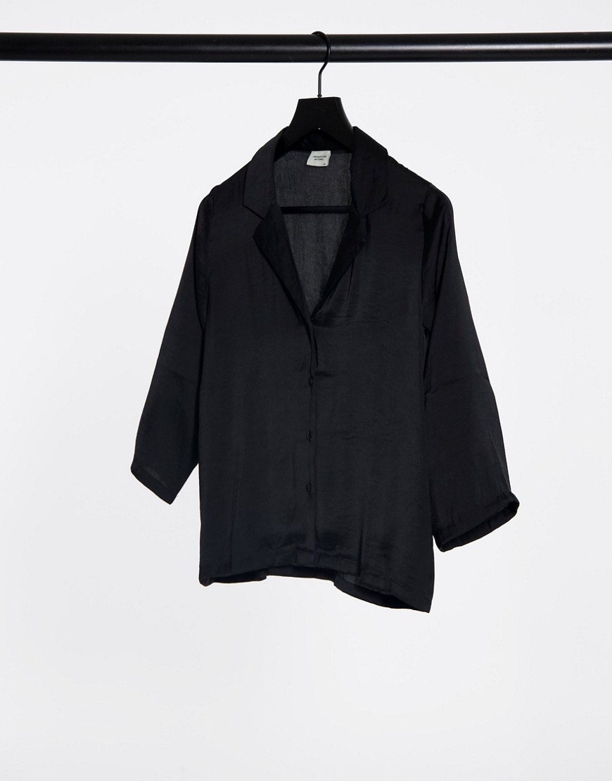 JDY - Rappa - Overhemd met 3/4 mouwen in zwart