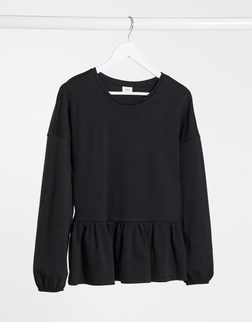 Long sleeve 2025 peplum sweater